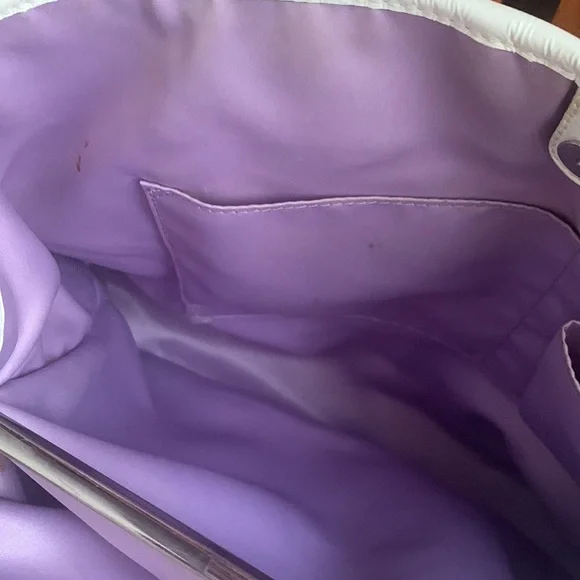 Coach Silver and White Bag Purse - Picture 7 of 12